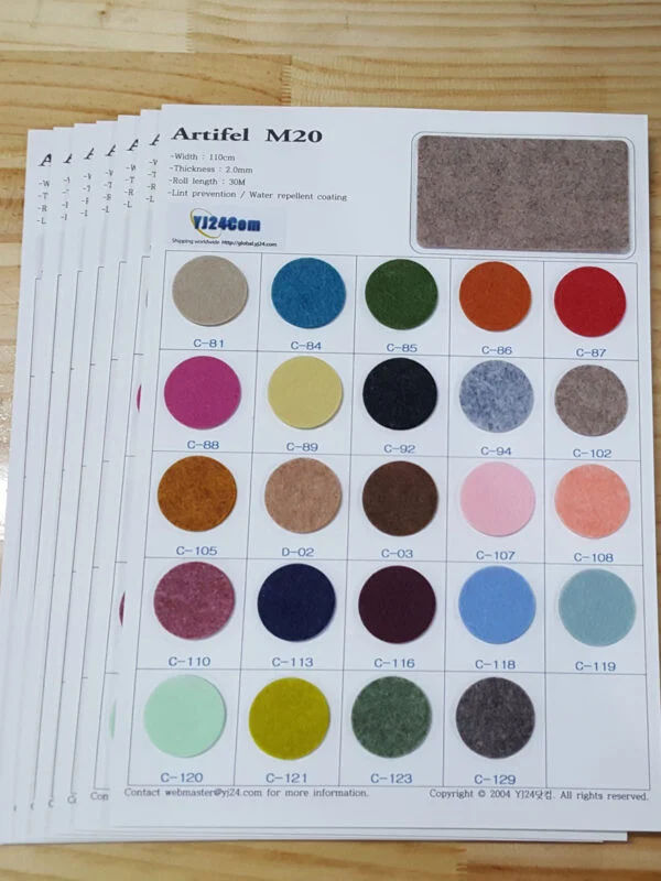 Artifel M20 color table