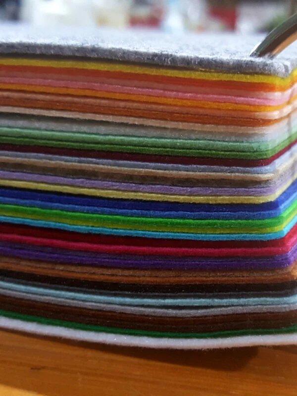 Shinwon Felt Paper/Hard Felt/Domusong/1.2mm/22x28cm/36 Color Set