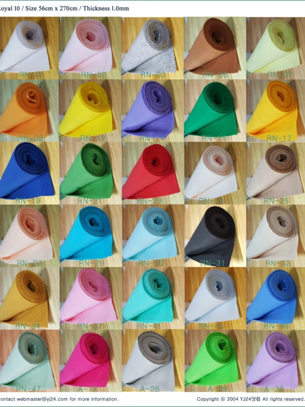 56rollroyal10 롤펠트지 소프트펠트 로얄10 두께1mm 크기56x270cm