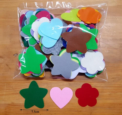 Felt material / star heart flower / Domusong / bulk large capacity / 1 bag