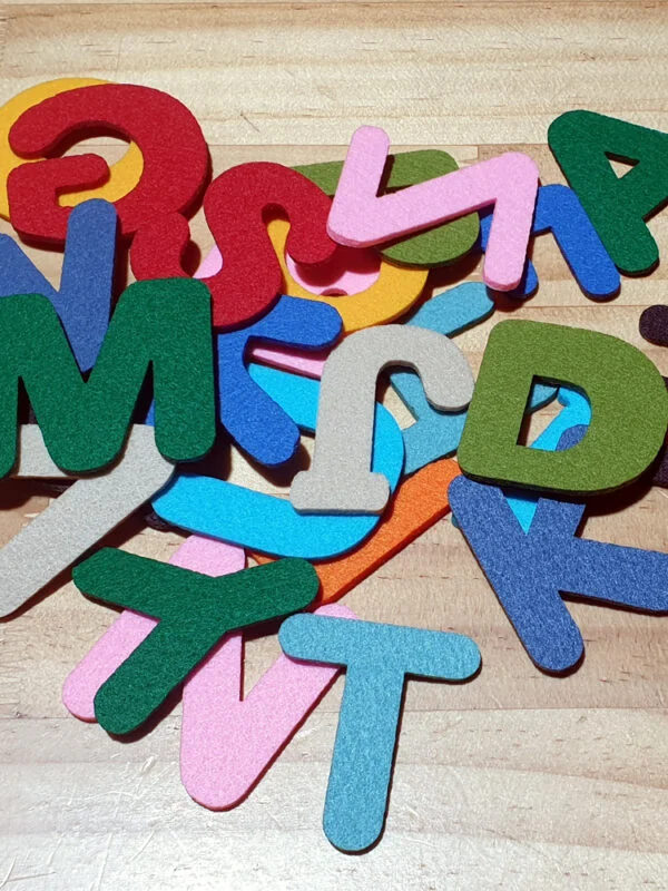 Felt material English capital letter thickness 2mm 26 characters 1 bag