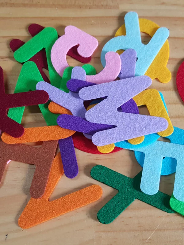 Felt material English capital letter thickness 1.2mm 26 letters 1 bag