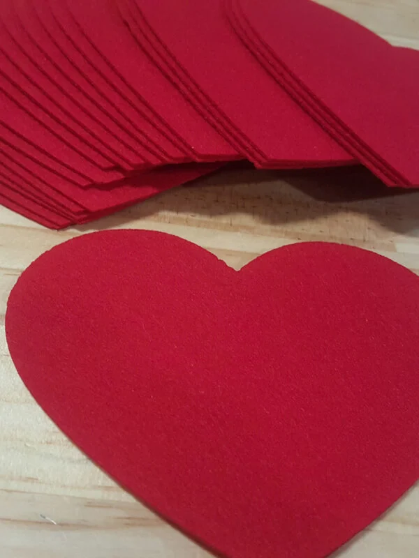 Laser-Cutting Felt Material Heart