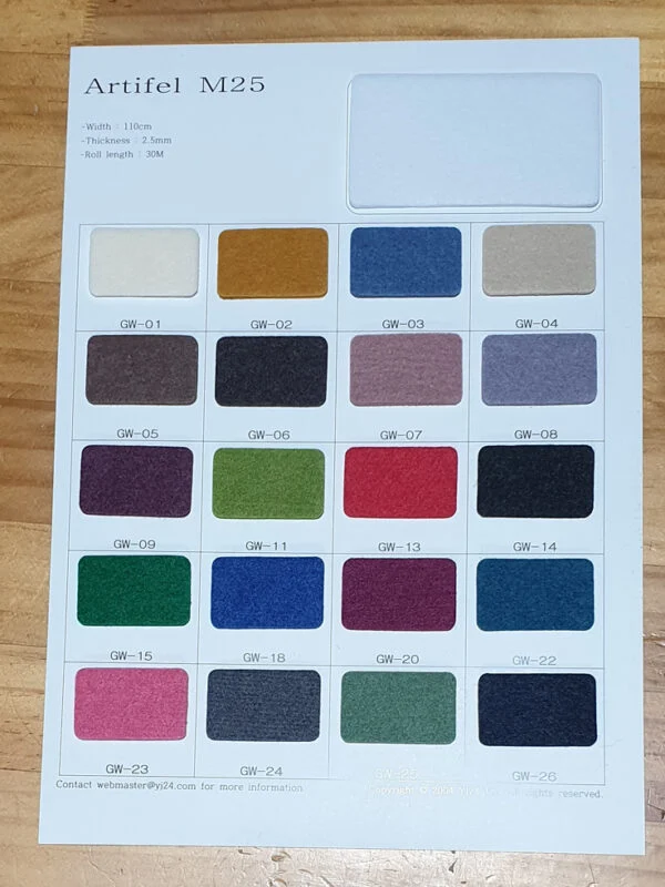 Artifel M25 Color Chart