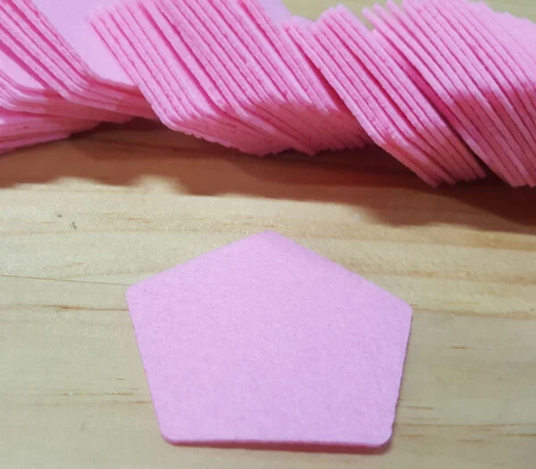 ogak02 Laser-Cutting Felt Material Pentagon