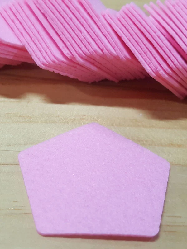 ogak02 Laser-Cutting Felt Material Pentagon