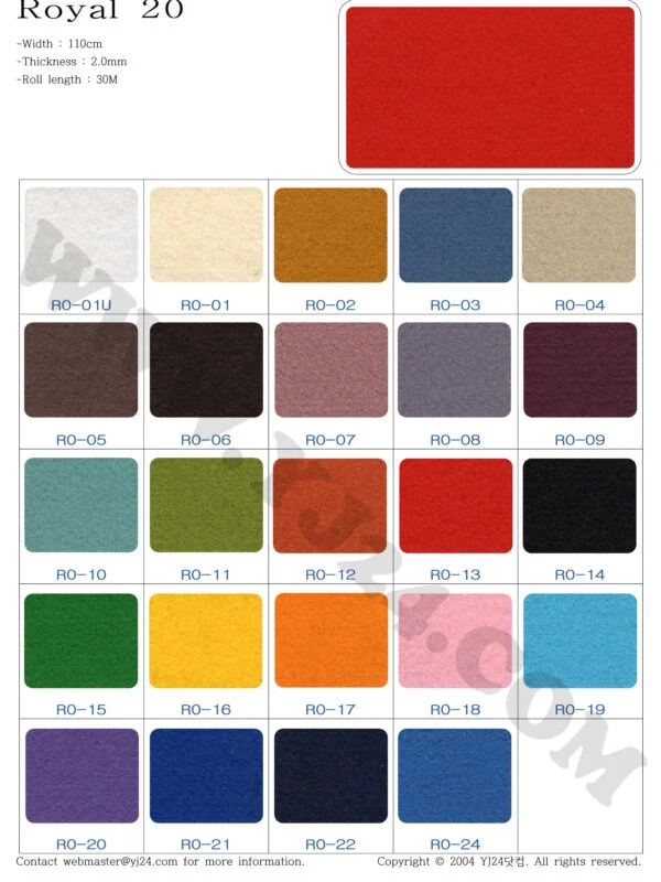 royal20 (1) Shinwon felt paper / royal 20 /2mm felt / 30x45cm / 1 sheet