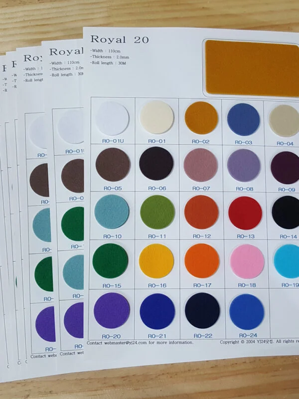 Royal 20 color table