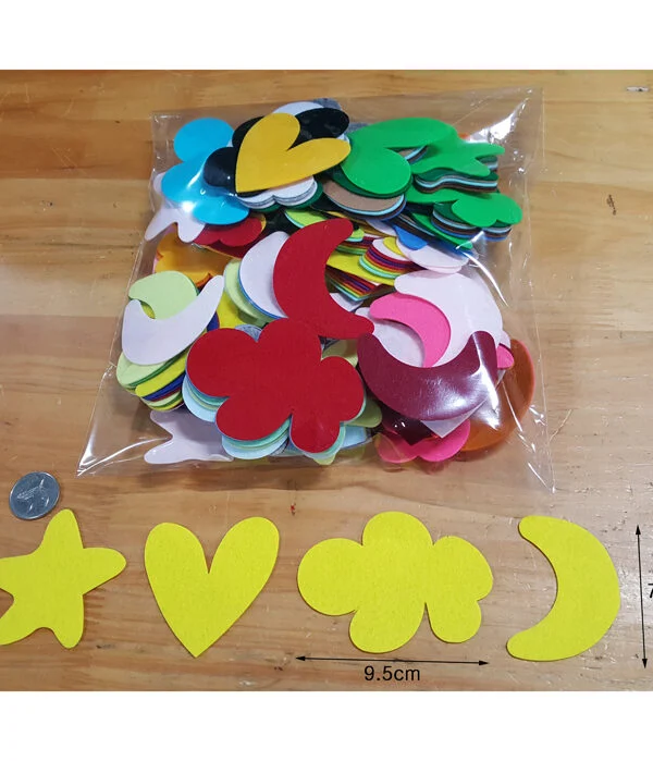 Felt material / star heart cloud moon / Domusong / bulk large capacity / 1 bag