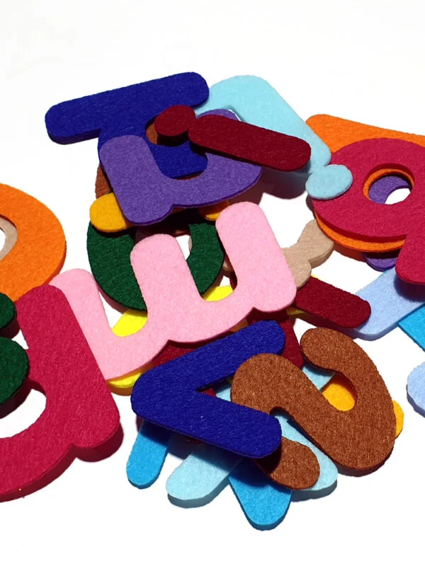 Felt material English lowercase letter thickness 1.2mm 26 letters 1 bag