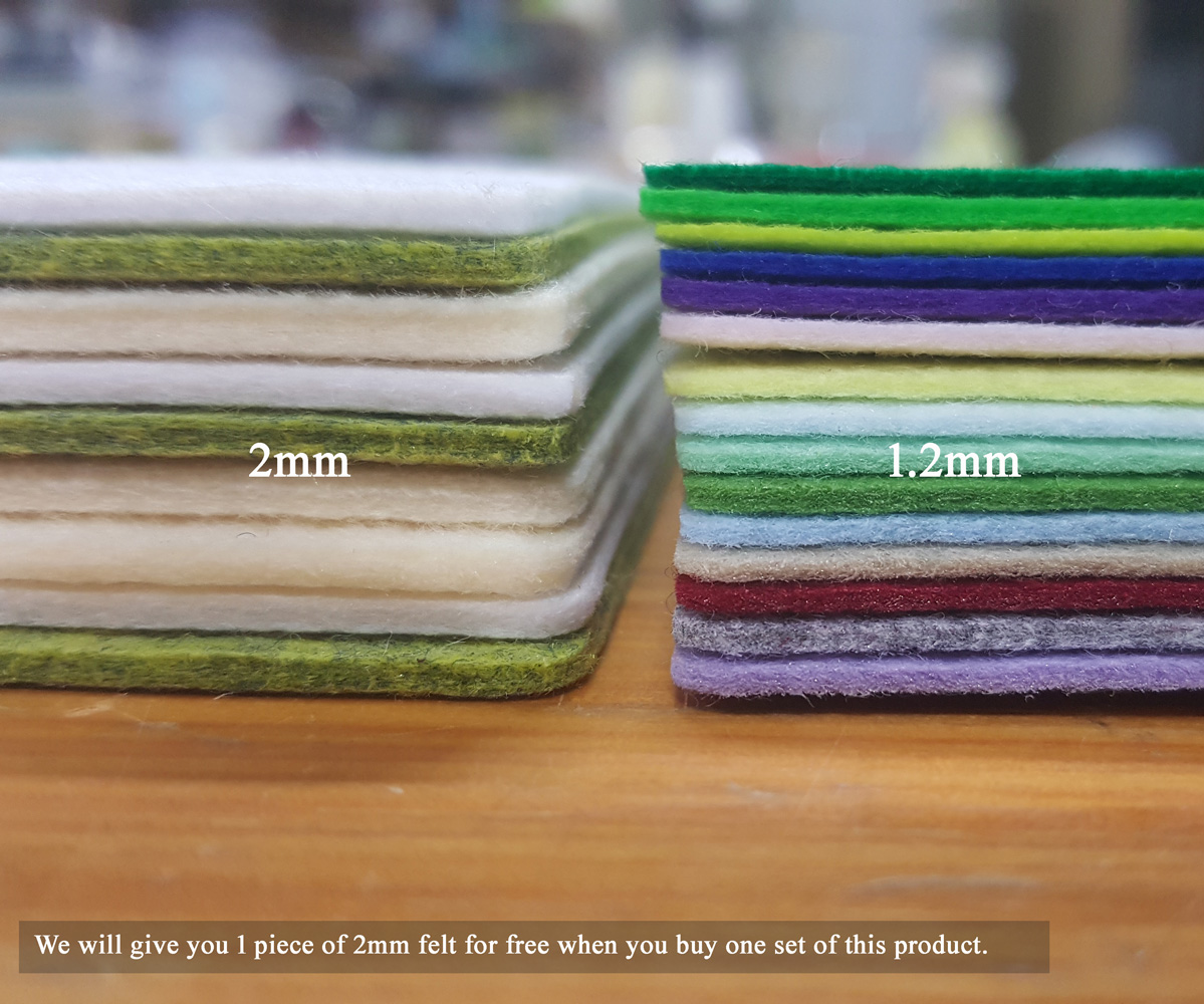 Shinwon felt paper / hard felt / Domusong / 1.2mm / 30x30cm / 36 color set 6 30x30 04