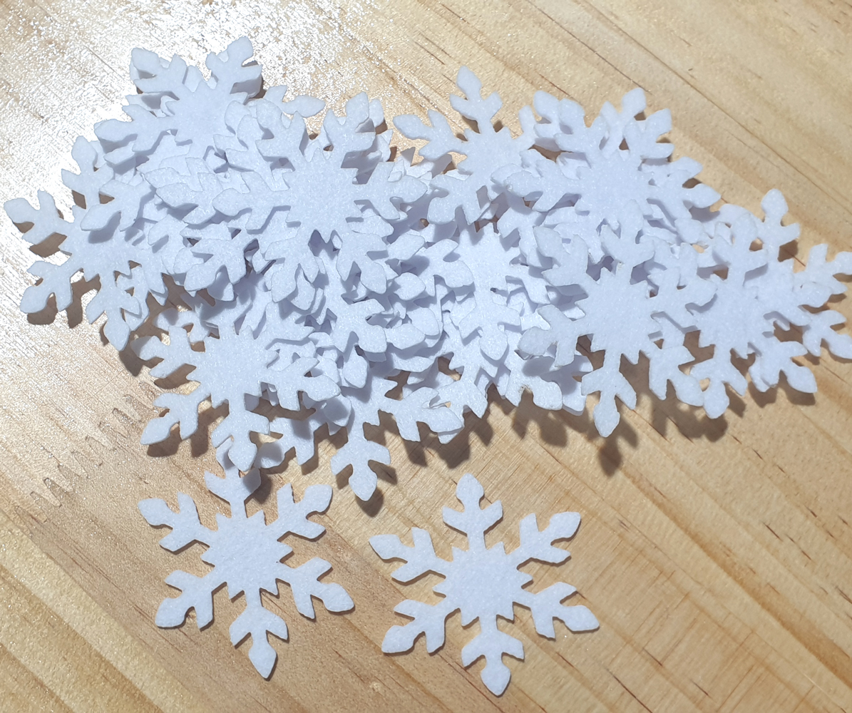 Laser cutting felt material eye crystal 2 snow
