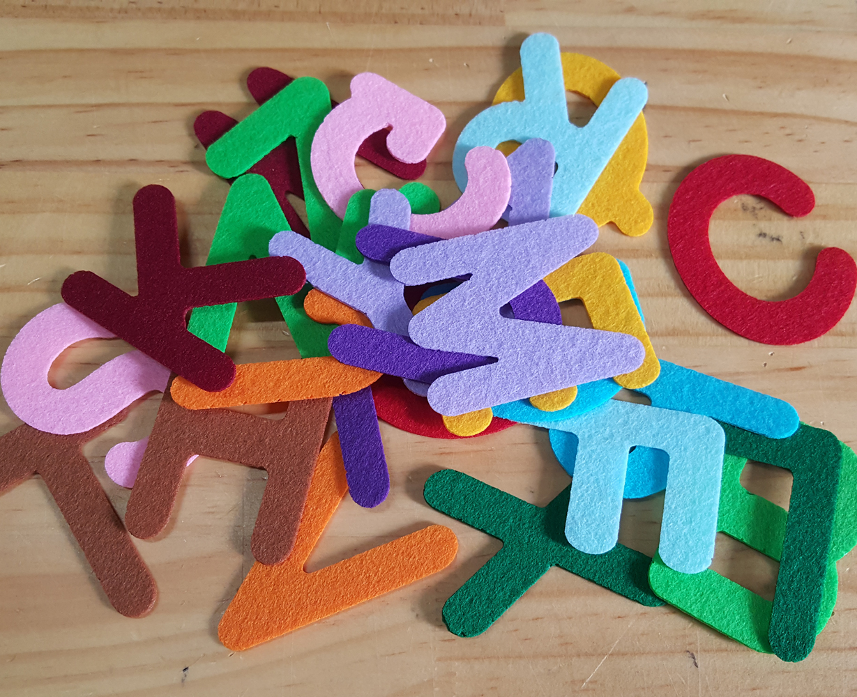 Felt material English capital letter thickness 1.2mm 26 letters 1 bag 2 alphabet upper case